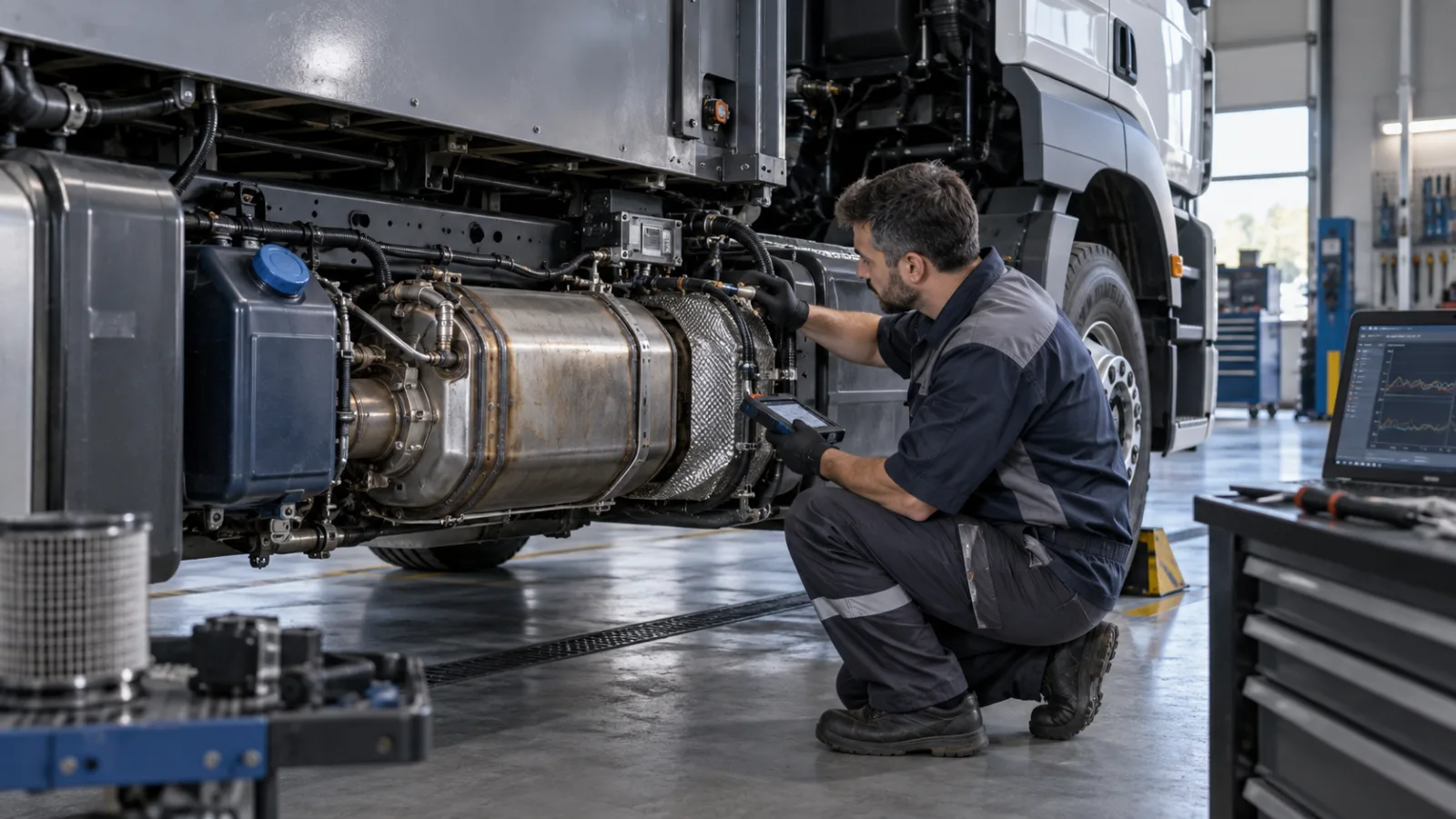 Ağır vasıta aracında DPF, SCR ve NOx sistemi için arıza belirtileri kontrolü