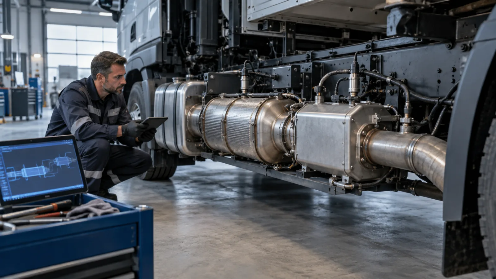 Ağır vasıta aracında DPF, SCR ve NOx sistemi için zincirleme hasar riski kontrolü