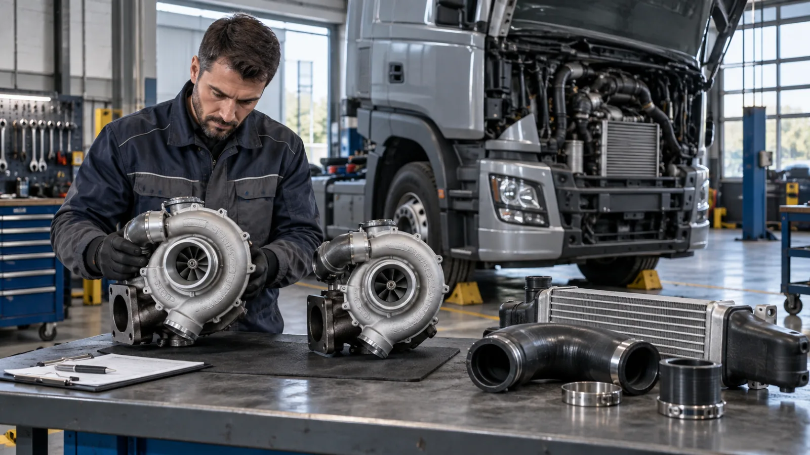 Ağır vasıta aracında Turbo ve şarj havası sistemi için OE numarasıyla parça seçimi kontrolü