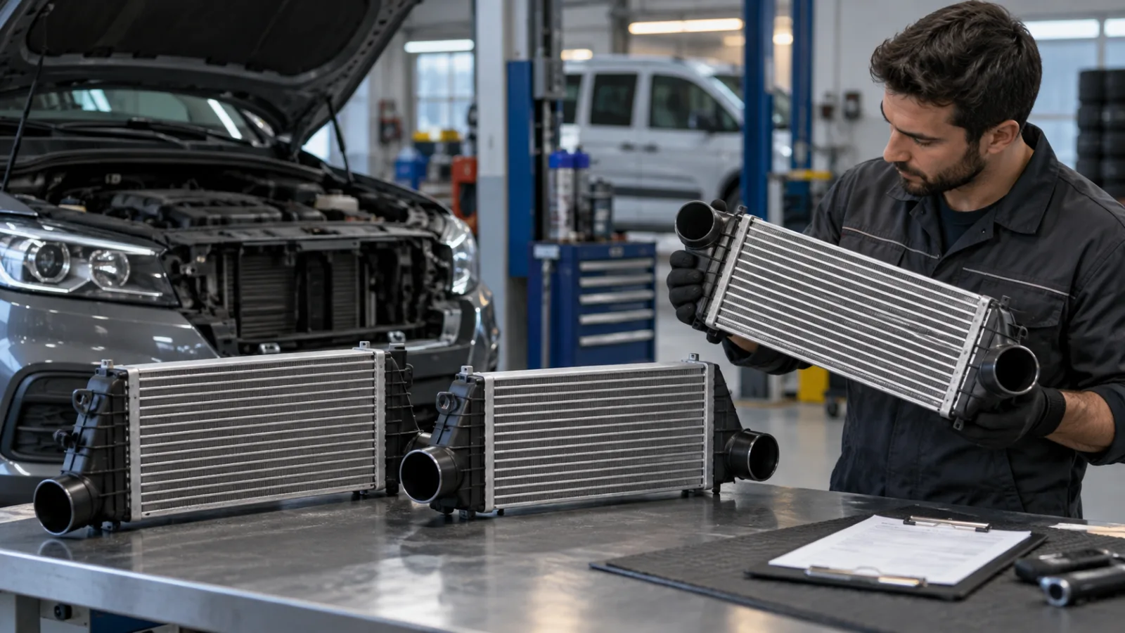 Binek ve hafif ticari aracında Intercooler için OE numarasıyla parça seçimi kontrolü