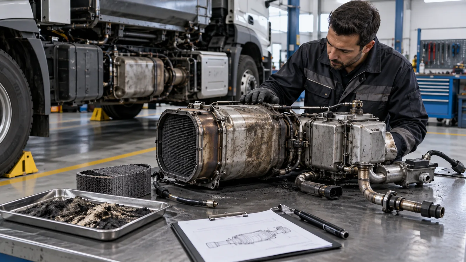 Ağır vasıta aracında DPF, SCR ve NOx sistemi için erken arıza nedenleri kontrolü