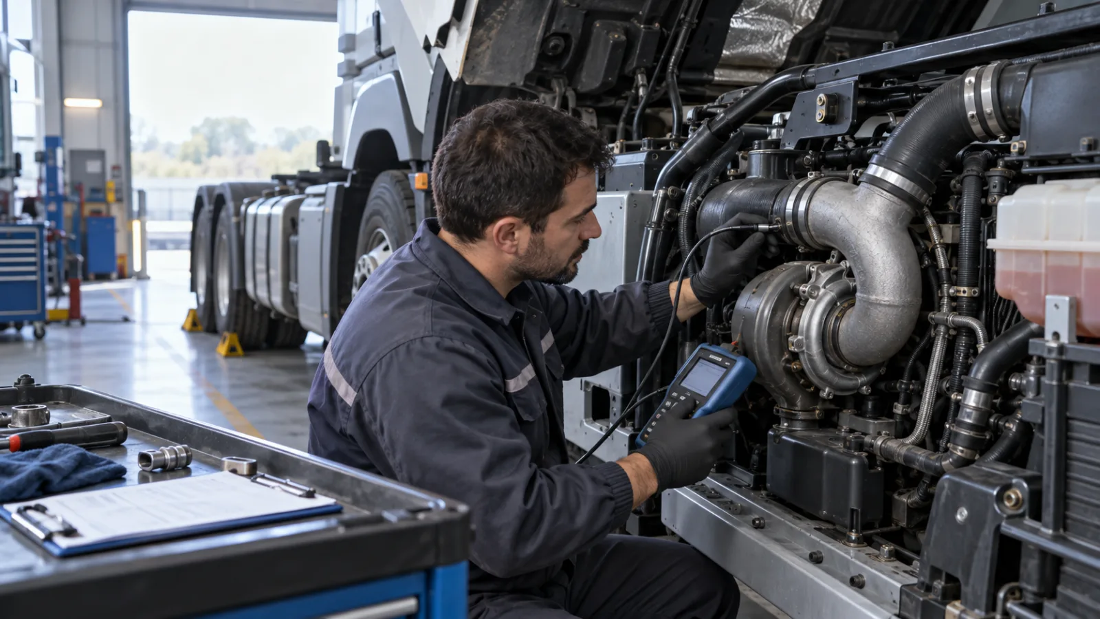 Ağır vasıta aracında Turbo ve şarj havası sistemi için ölçüm ve kontrol sırası kontrolü