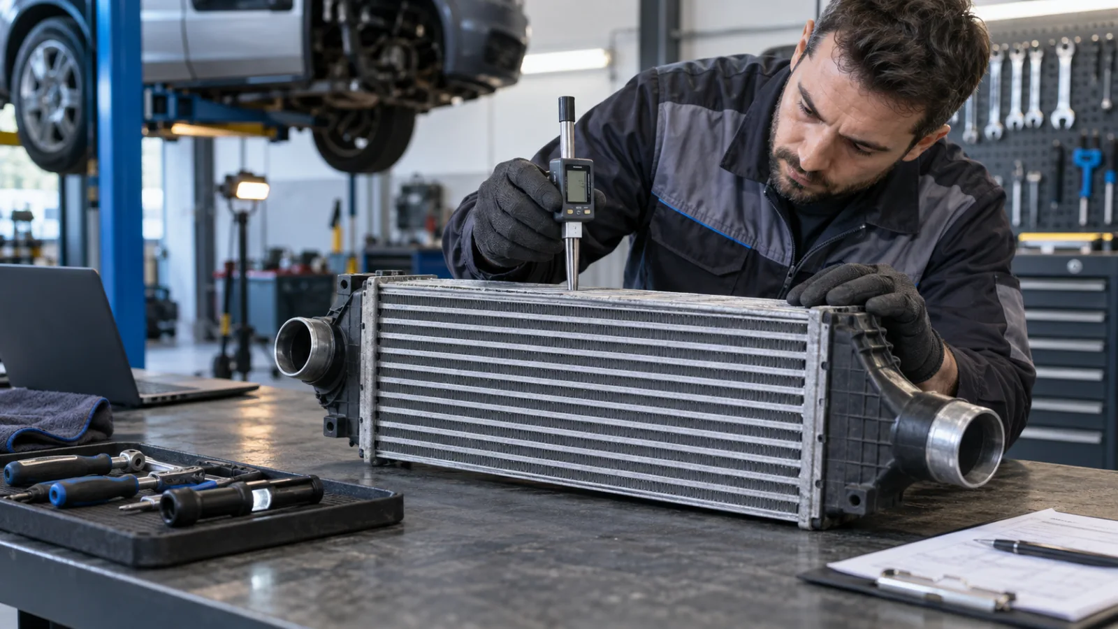 Binek ve hafif ticari aracında Intercooler için ölçüm ve kontrol sırası kontrolü