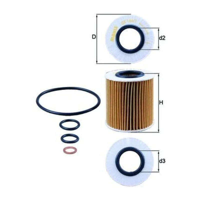 Yağ Filtresi MAHLE OX 166/1D – BMW 116I / 118I / 120I