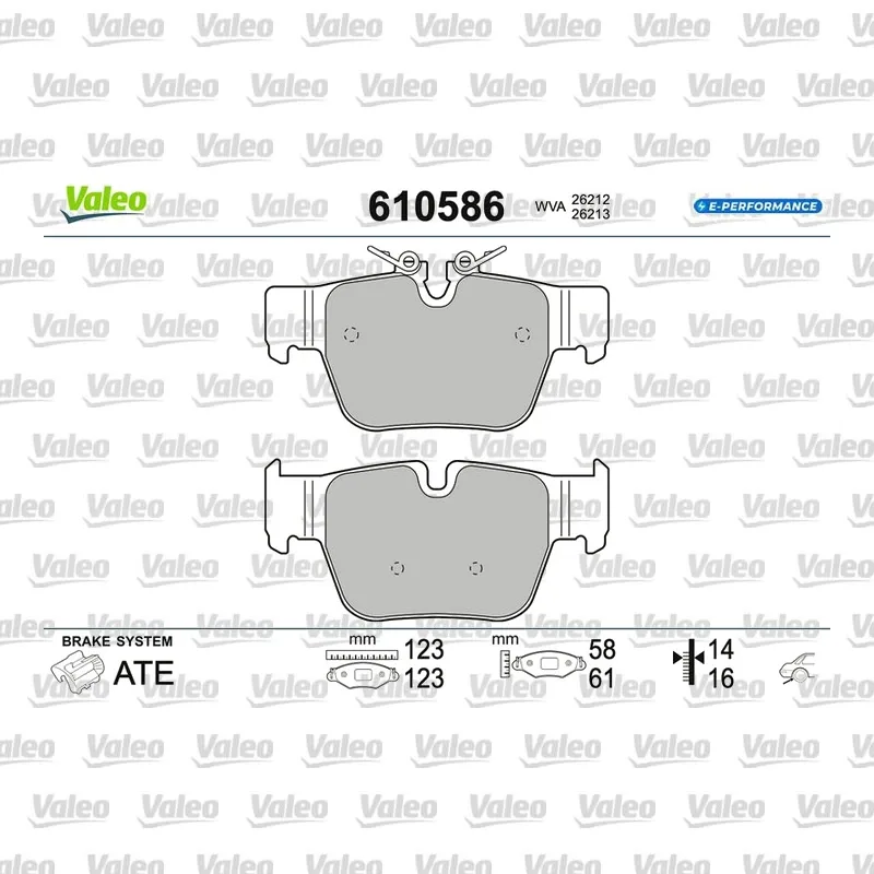 Fren Disk Balata Arka VALEO 670578 – BMW / MINI