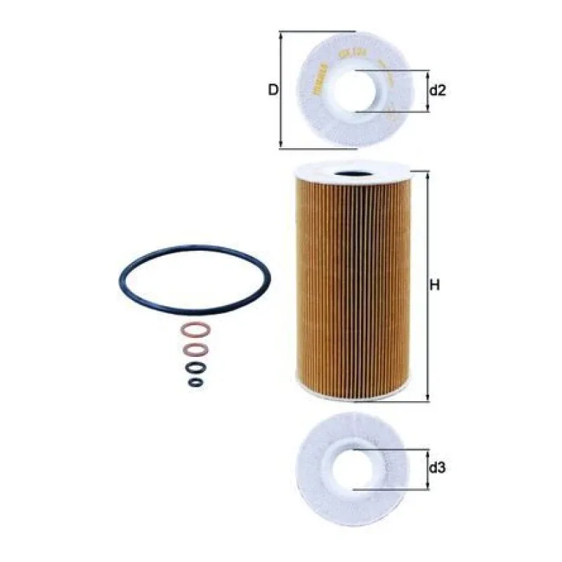 Yağ Filtresi MAHLE OX 126D – BMW / LAND ROVER