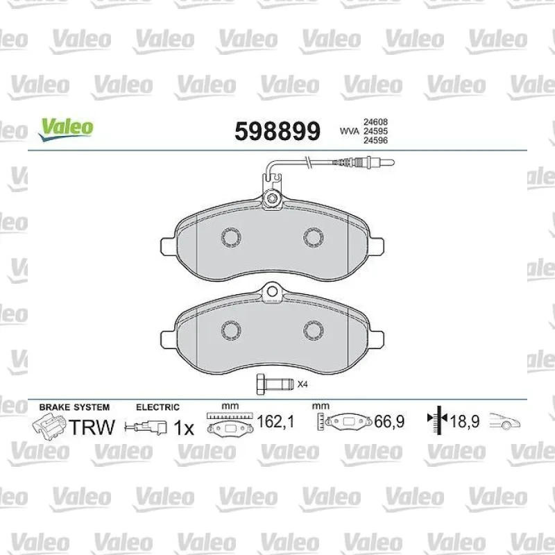 Fren Disk Balata Ön VALEO 598899