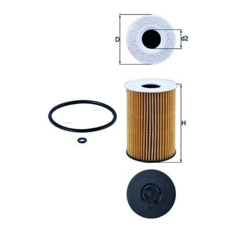 Yağ Filtresi MAHLE OX 787D – AUDI / SEAT / SKODA