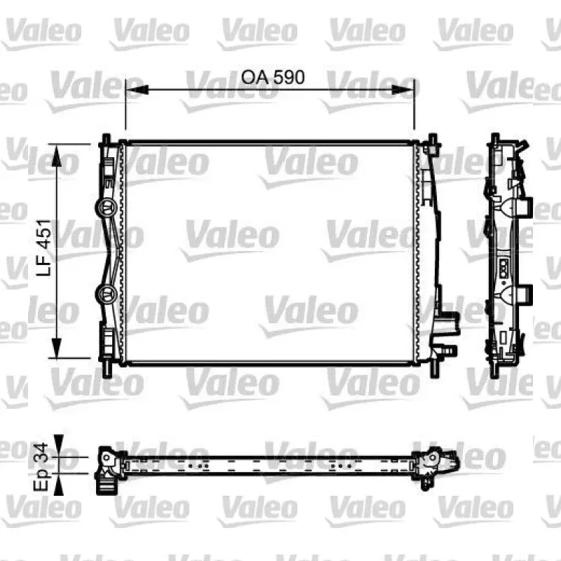 Nissan Qashqai 1.5 dCi Su Radyatörü – VALEO 735114
