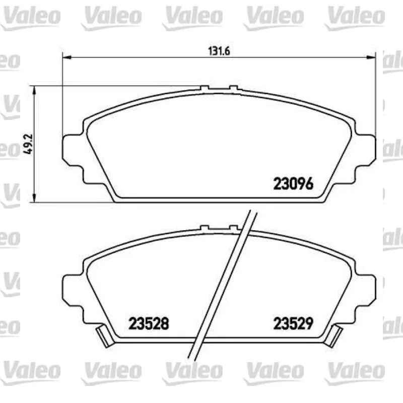 Fren Disk Balata Ön VALEO 670435 – Honda Civic / Accord