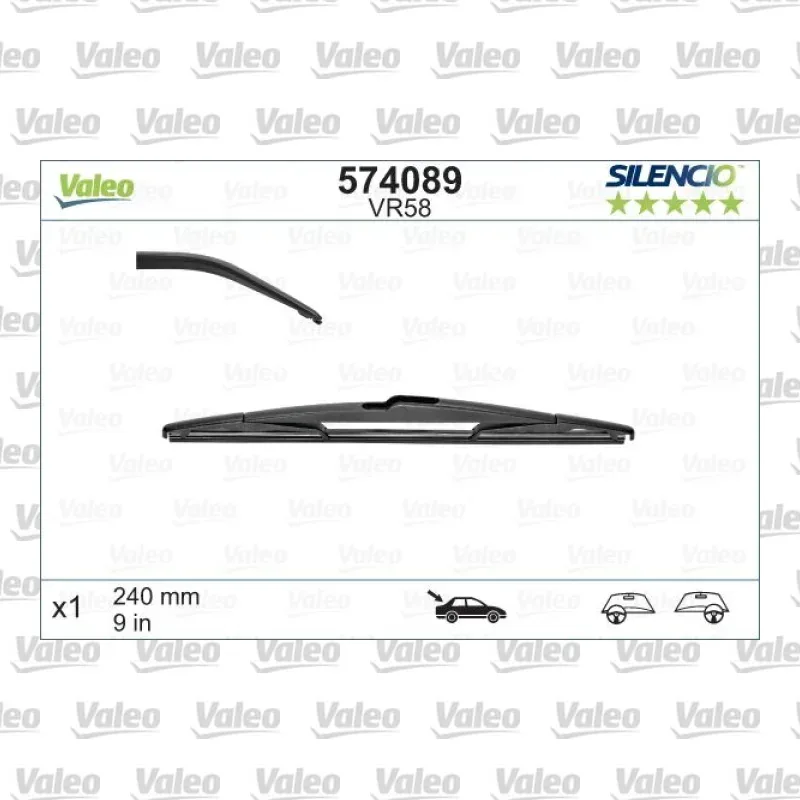 Silecek Süpürgesi Arka 230 mm - 9 inç VALEO 574089
