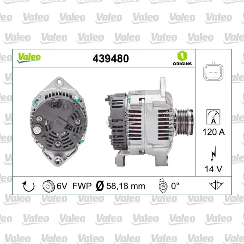 Alternatör VALEO 439480 – Renault Clio