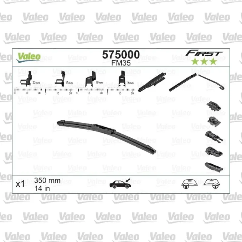 Silecek Süpürgesi Ön 350 mm - 14 inç VALEO 575000