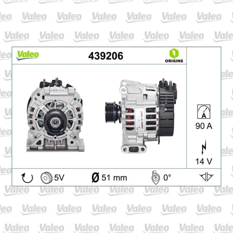 Mercedes-Benz Vaneo 1.6 Alternatör – VALEO 439206