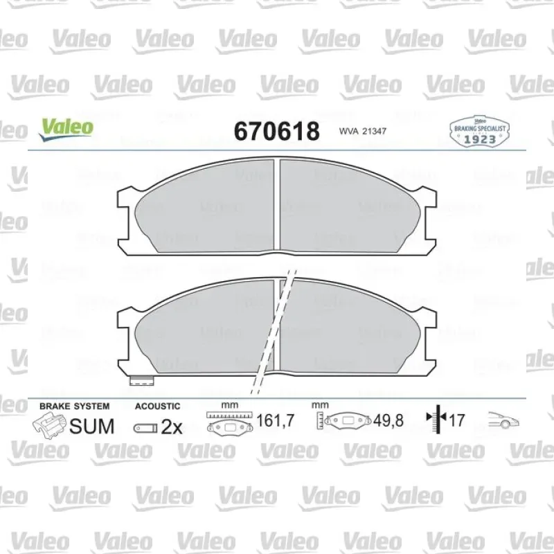 Nissan Navara 2.5 D Ön Fren Balatası – VALEO 670618