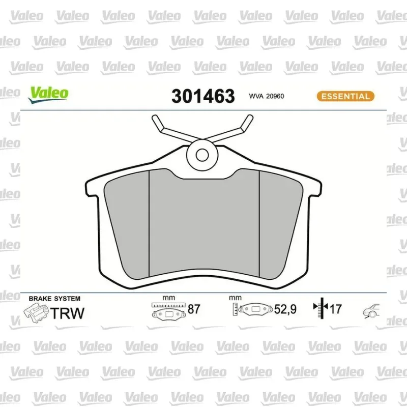 Fren Disk Balata Arka VALEO 301463