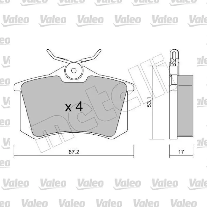 Fren Disk Balata Arka VALEO 598975