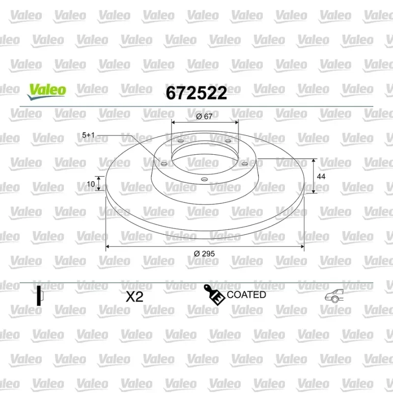 Fren Disk Ayna Arka Sağ ve Sol VALEO 672522 – Mercedes-Benz A 200
