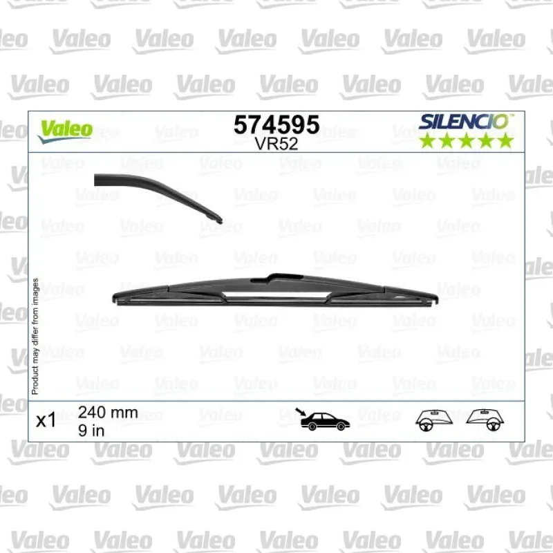 Silecek Süpürgesi Arka 240 mm - 9 inç VALEO 574595 – Renault / Peugeot