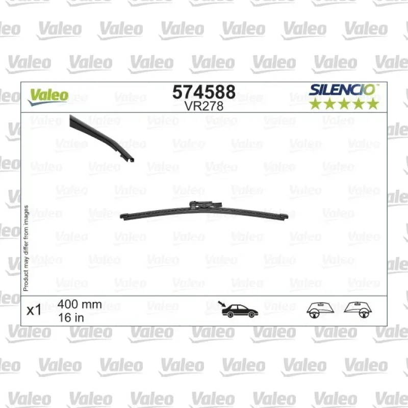 Silecek Süpürgesi Arka 400 mm - 16 inç VALEO 574588 – Renault / Opel