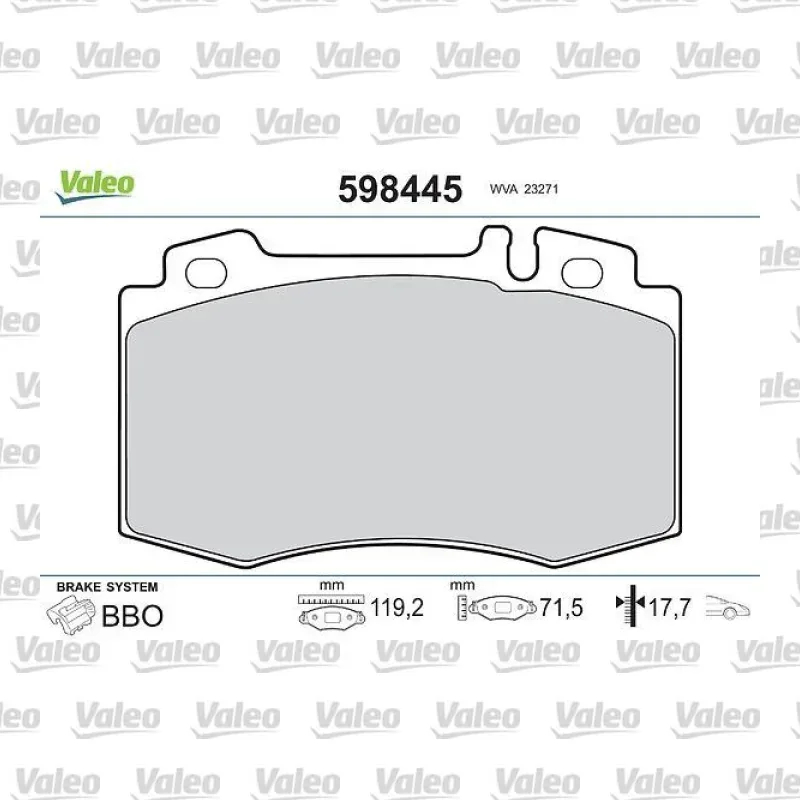 Fren Disk Balata Ön VALEO 598445 – Mercedes-Benz C 200