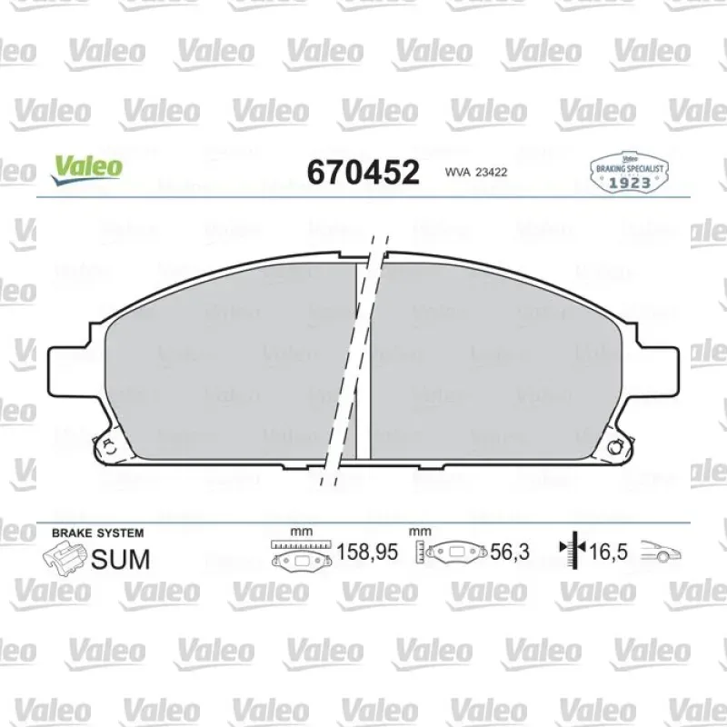 Fren Disk Balata Ön VALEO 670452 – Nissan X-Trail