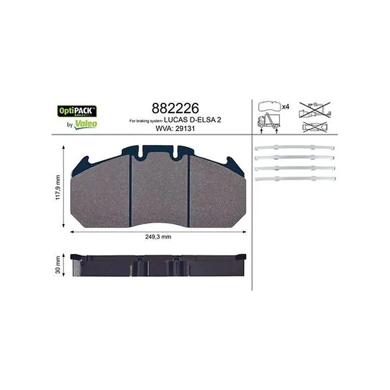 Disk Fren Balata Seti VALEO 882226 – MAN TGA