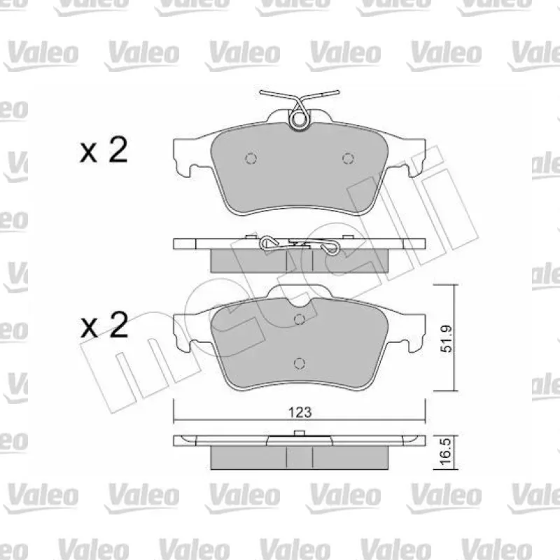 Fren Disk Balata Arka VALEO 301001