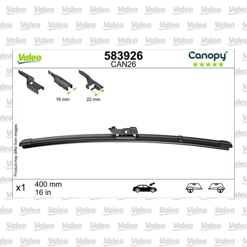 Silecek Süpürgesi Ön 400 mm - 16 inç VALEO 583926