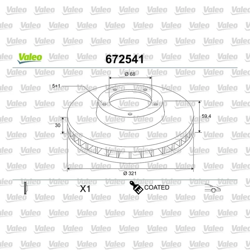 Fren Disk Ayna Ön Sağ ve Sol VALEO 672541 – Audi A6 / A8