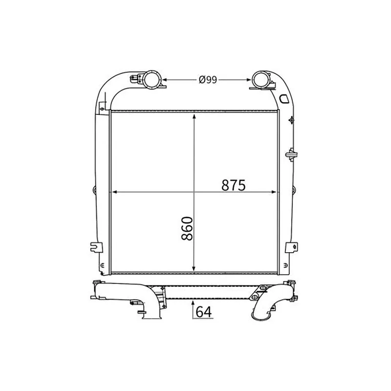 İntercooler Radyatörü MAHLE CI 749 000S – Scania G / R