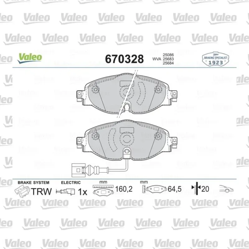 Fren Disk Balata Ön VALEO 670328