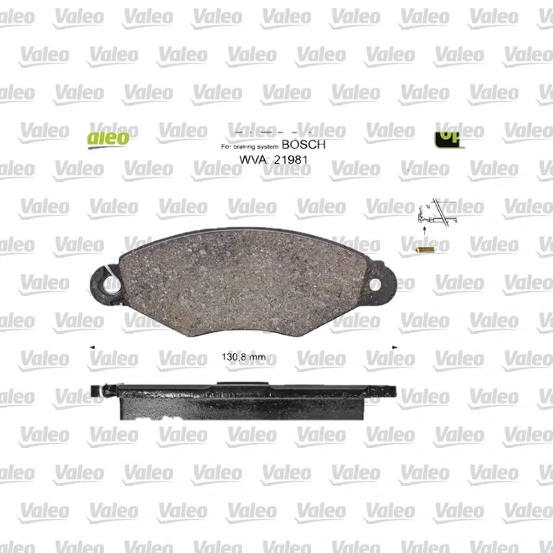 Fren Disk Balata Ön VALEO 872981 – Renault Kangoo