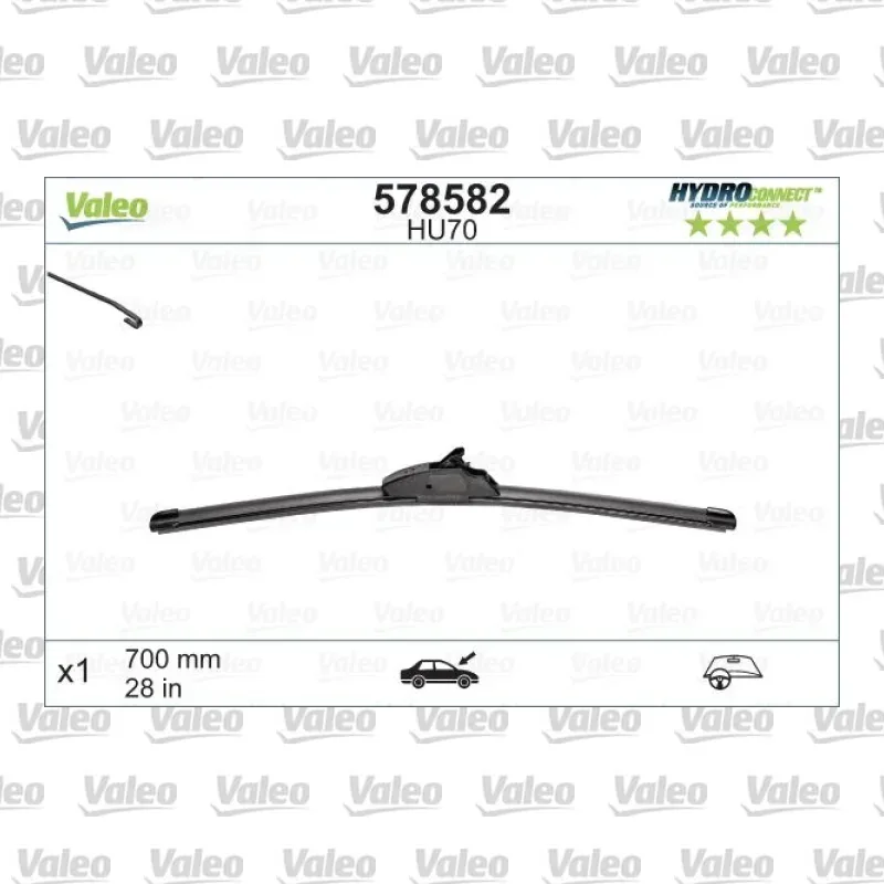 Silecek Süpürgesi Ön Muz Tip 700 mm - 28 inç VALEO 578582 – Peugeot / Toyota