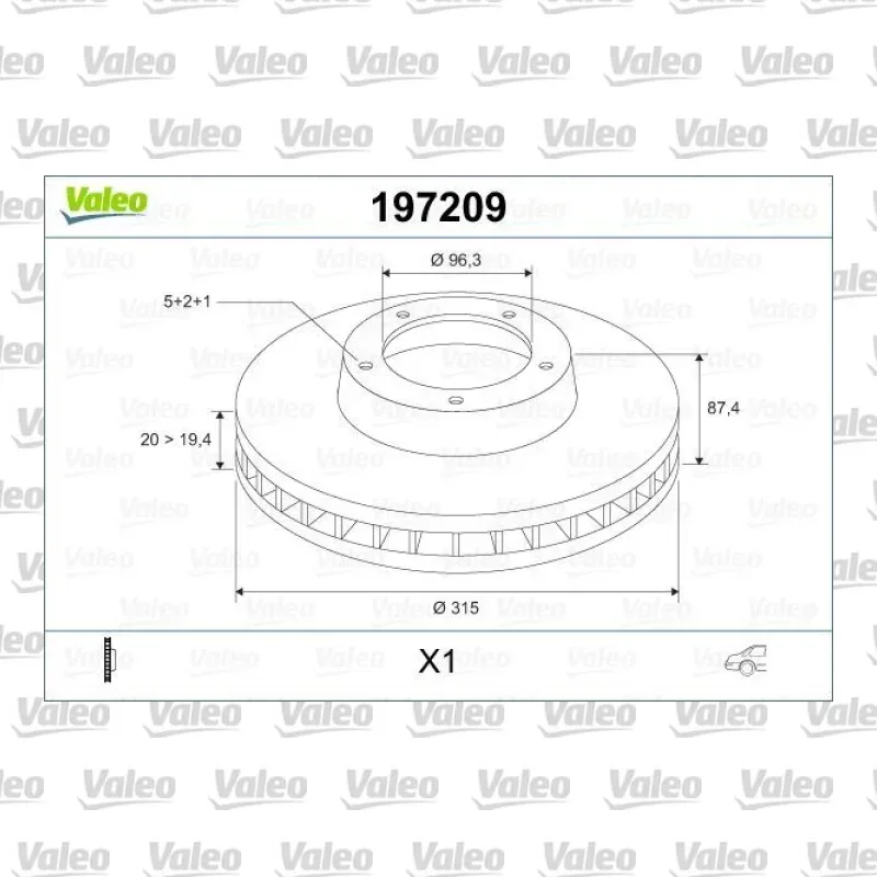 Fren Disk Ayna Arka Sağ ve Sol VALEO 197209 – Kia Sorento 2.4 / 3.5 V6
