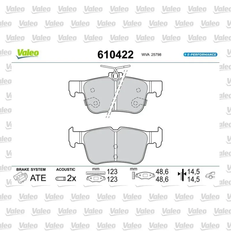 Fren Disk Balata Arka VALEO 610422 – Ford Focus