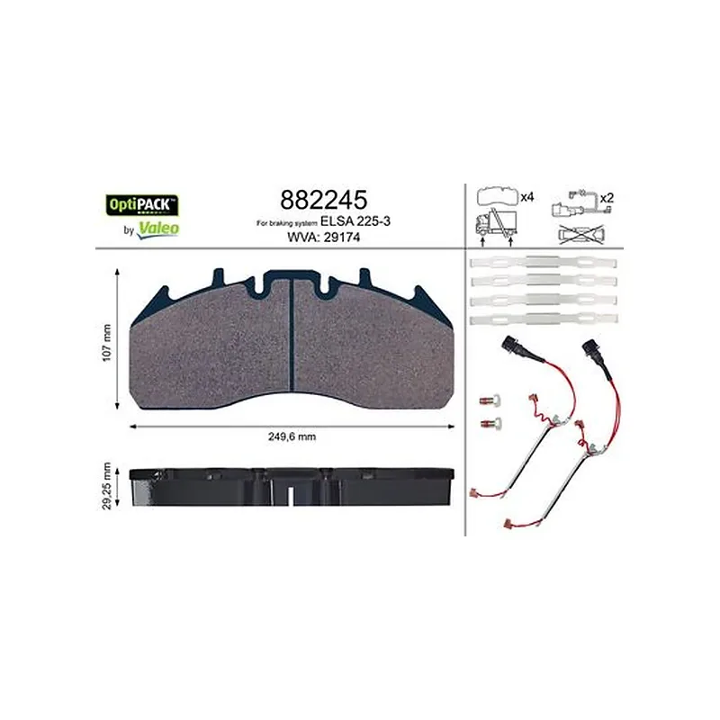 Renault Trucks C 520 Fren Balata Seti – VALEO 882245