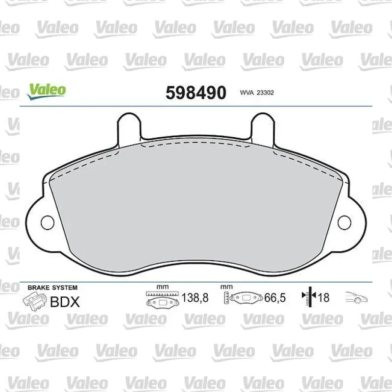 Fren Disk Balata Ön VALEO 598490 – Renault Scenic