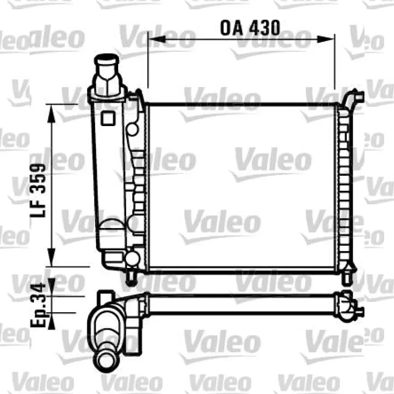 Su Radyatörü VALEO 732004 – Fiat Palio 1.0 / 1.1