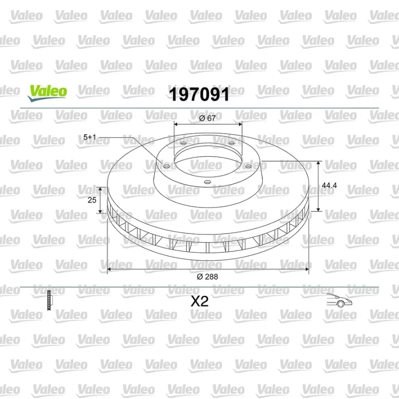 Fren Disk Ayna Ön Sağ ve Sol VALEO 197091 – Mercedes-Benz A 200 / B 180