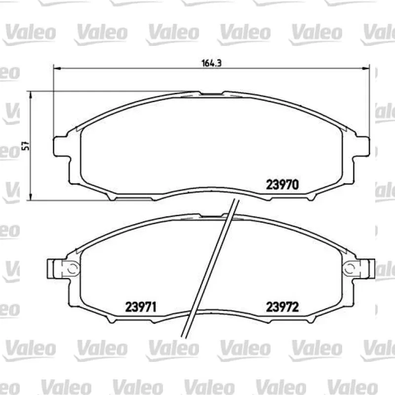 Nissan Navara 2.5 D Ön Fren Balatası – VALEO 670889