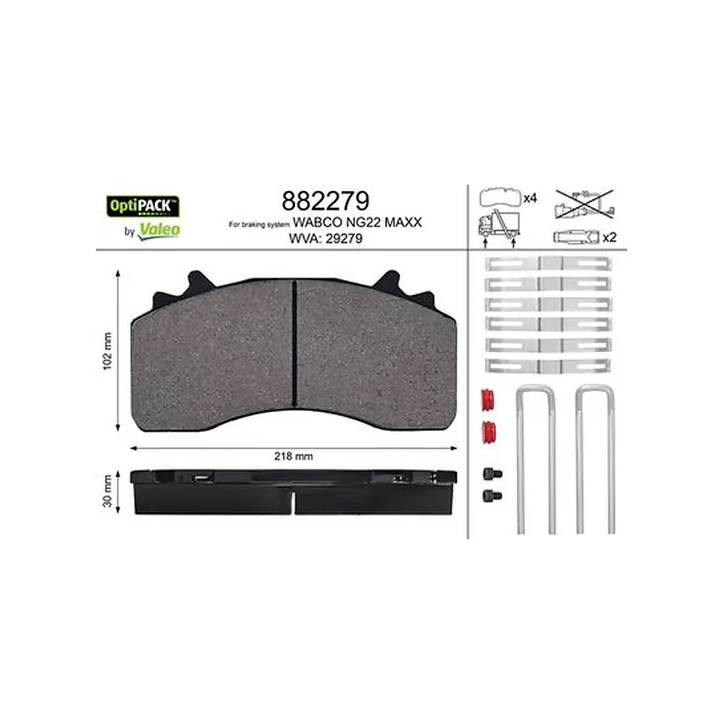 Disk Fren Balata Seti VALEO 882279 – MAN TGA
