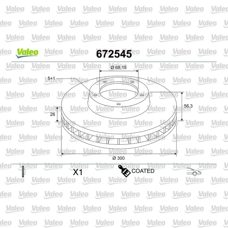 Fren Disk Ayna Ön Sağ ve Sol VALEO 672545 – Volkswagen Transporter