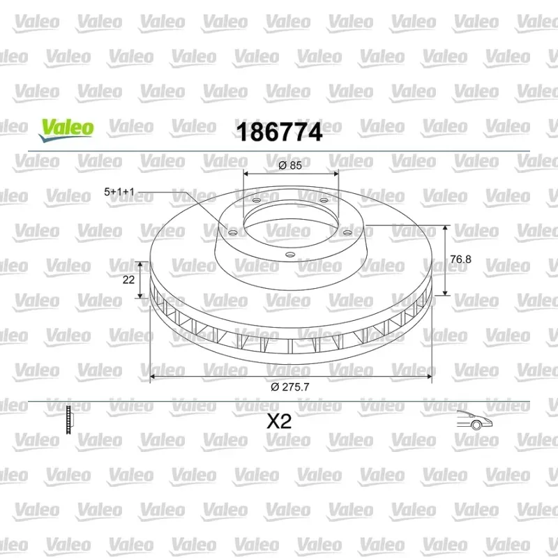 Fren Disk Ayna Ön Sağ ve Sol VALEO 186774 – Mercedes-Benz Sprinter