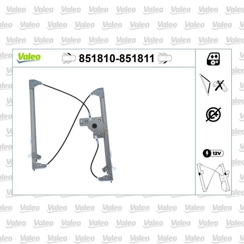 Cam Krikosu Ön Sol VALEO 851810 – Citroen C4
