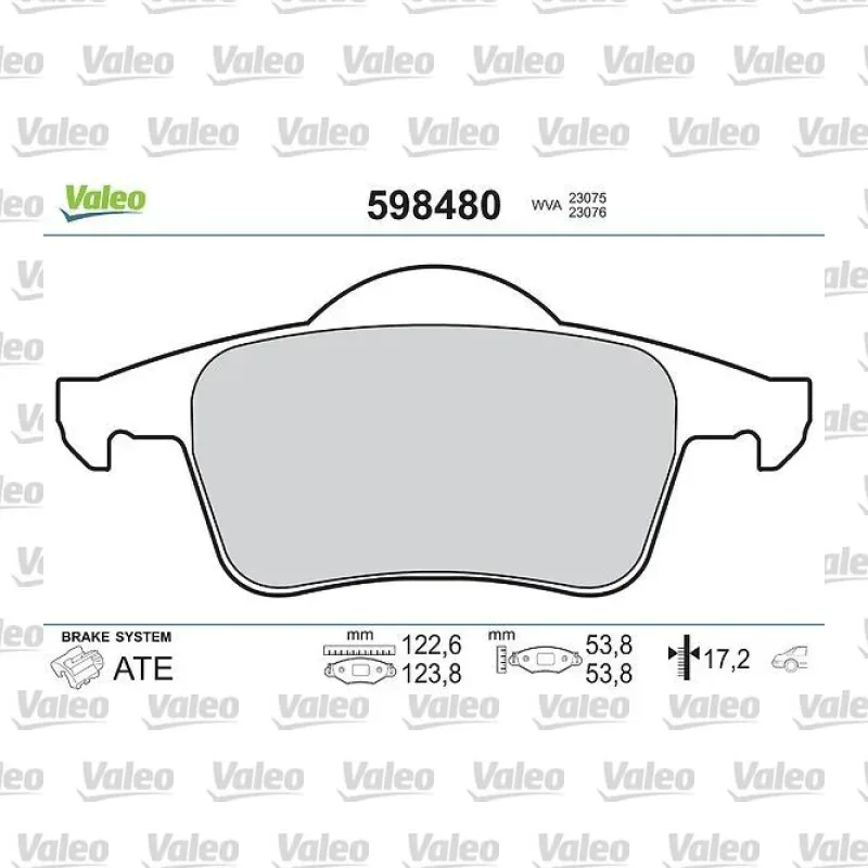 Fren Disk Balata Arka VALEO 598480 – Volvo V70