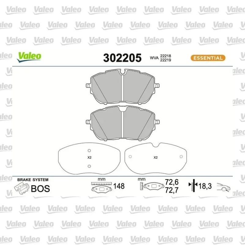 Fren Disk Balata Ön VALEO 302205