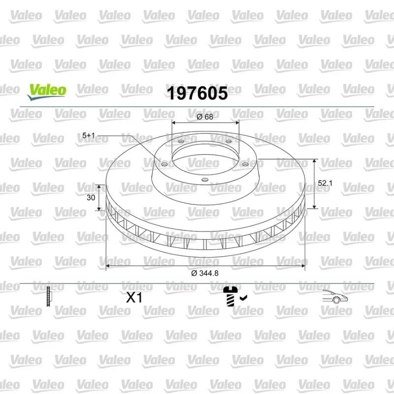 Fren Disk Ayna Ön Sağ ve Sol VALEO 197605 – Audi A4