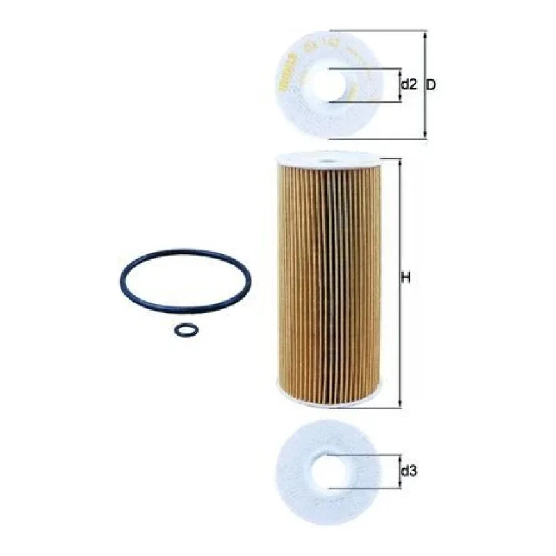 Yağ Filtresi MAHLE OX 143D – AUDI / SEAT / SKODA