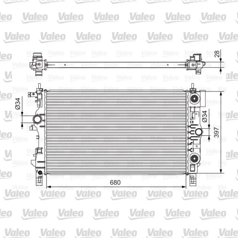 Su Radyatörü VALEO 701541 – Opel / Chevrolet